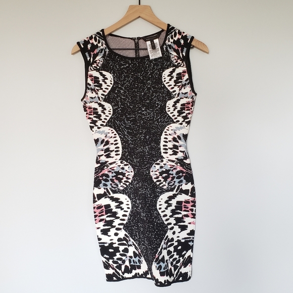 BCBGmaxAzria Sleeveless Bodycon Mini Dress Sz XS Black - Picture 2 of 8